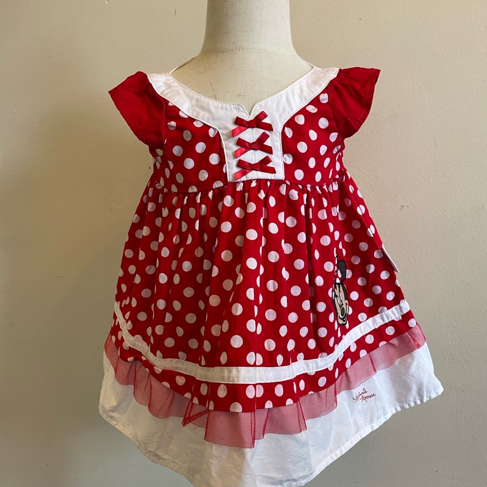 Red Polka Dot Dress. Disneyland Paris dress size 12 months